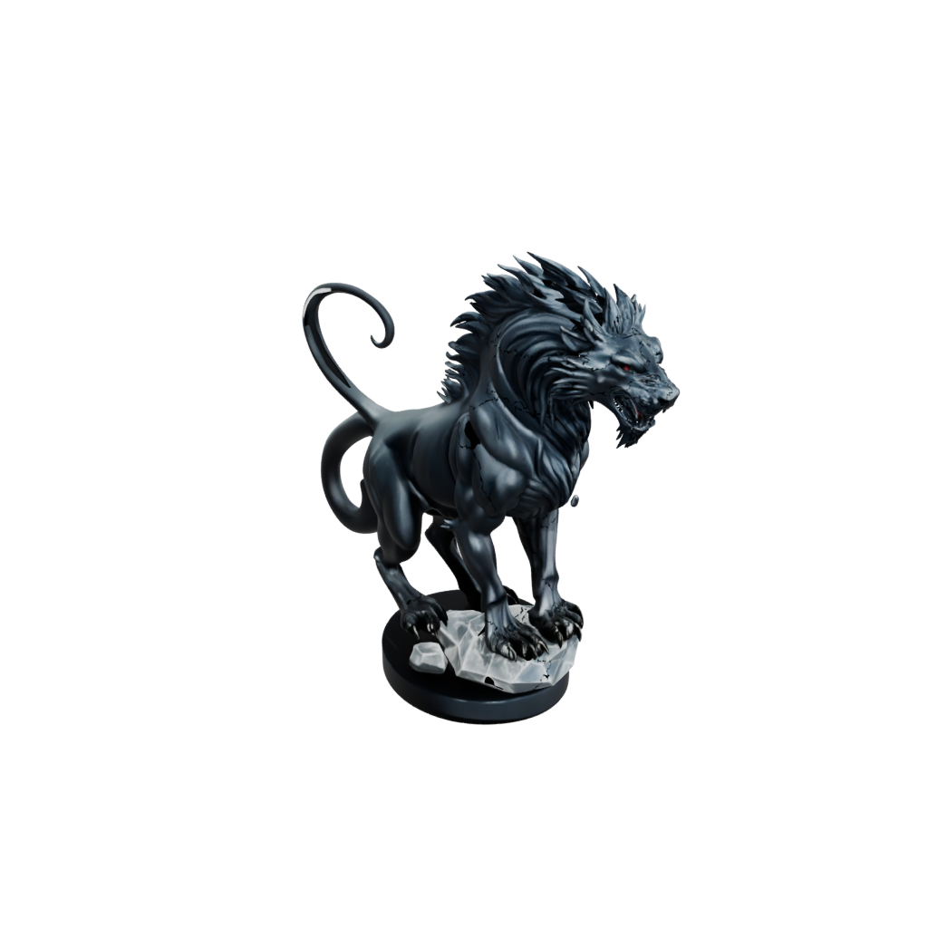 Obsidian Bust Chimera Beast