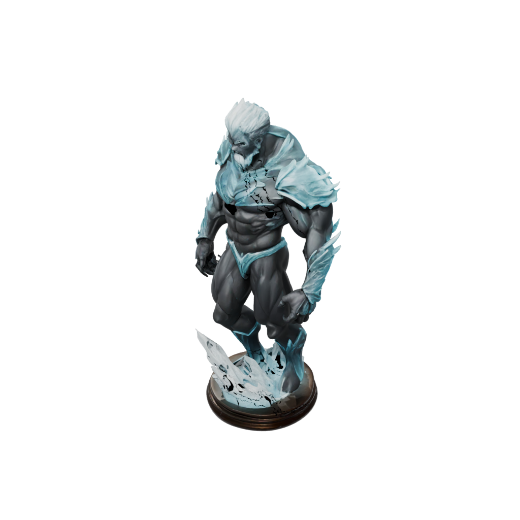 Obsidian Bust Ice Elemental Titan