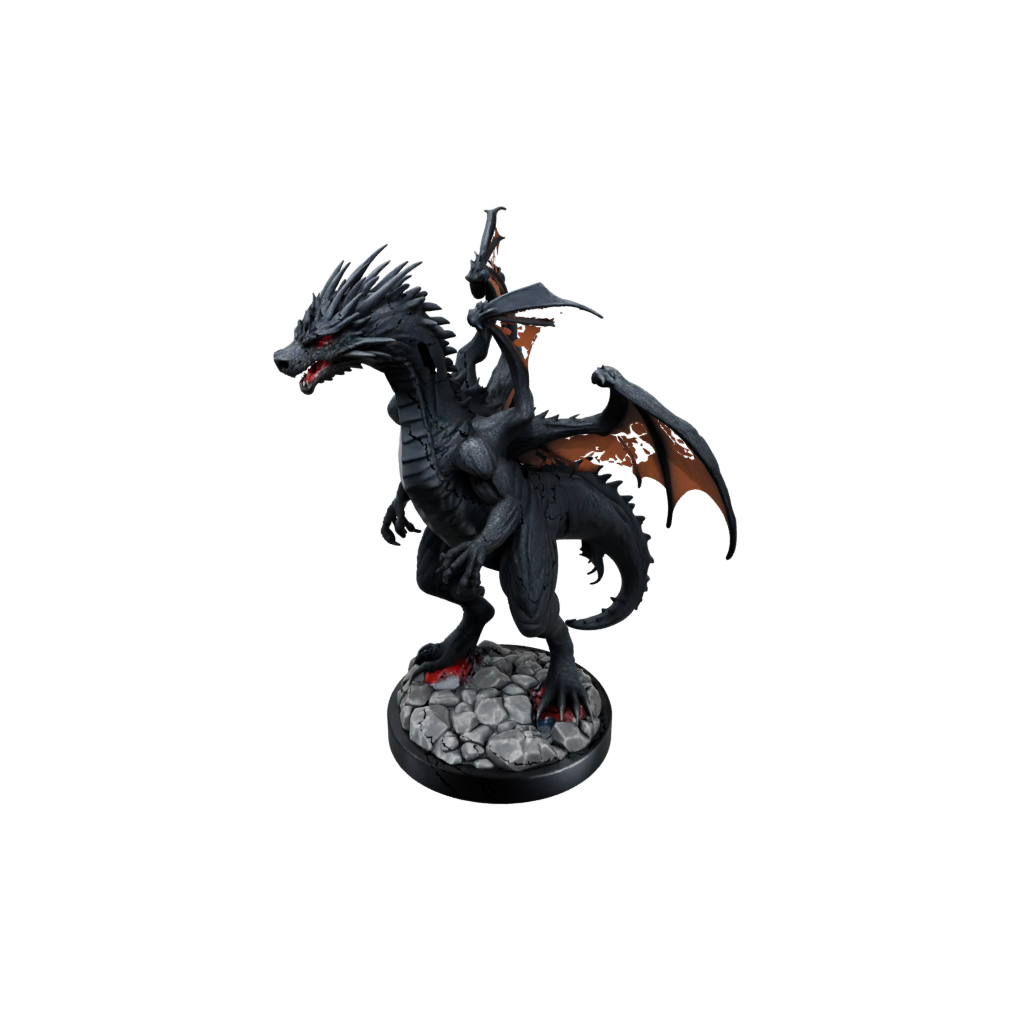 Obsidian Bust Lava Drake