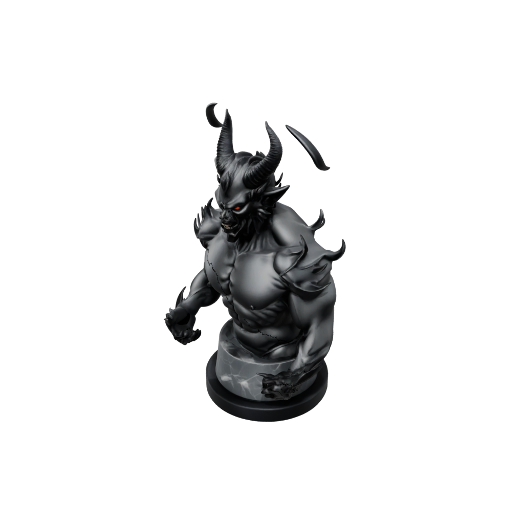 Obsidian Bust Oni Demon
