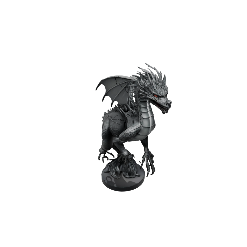 Obsidian Bust Swamp Dragon