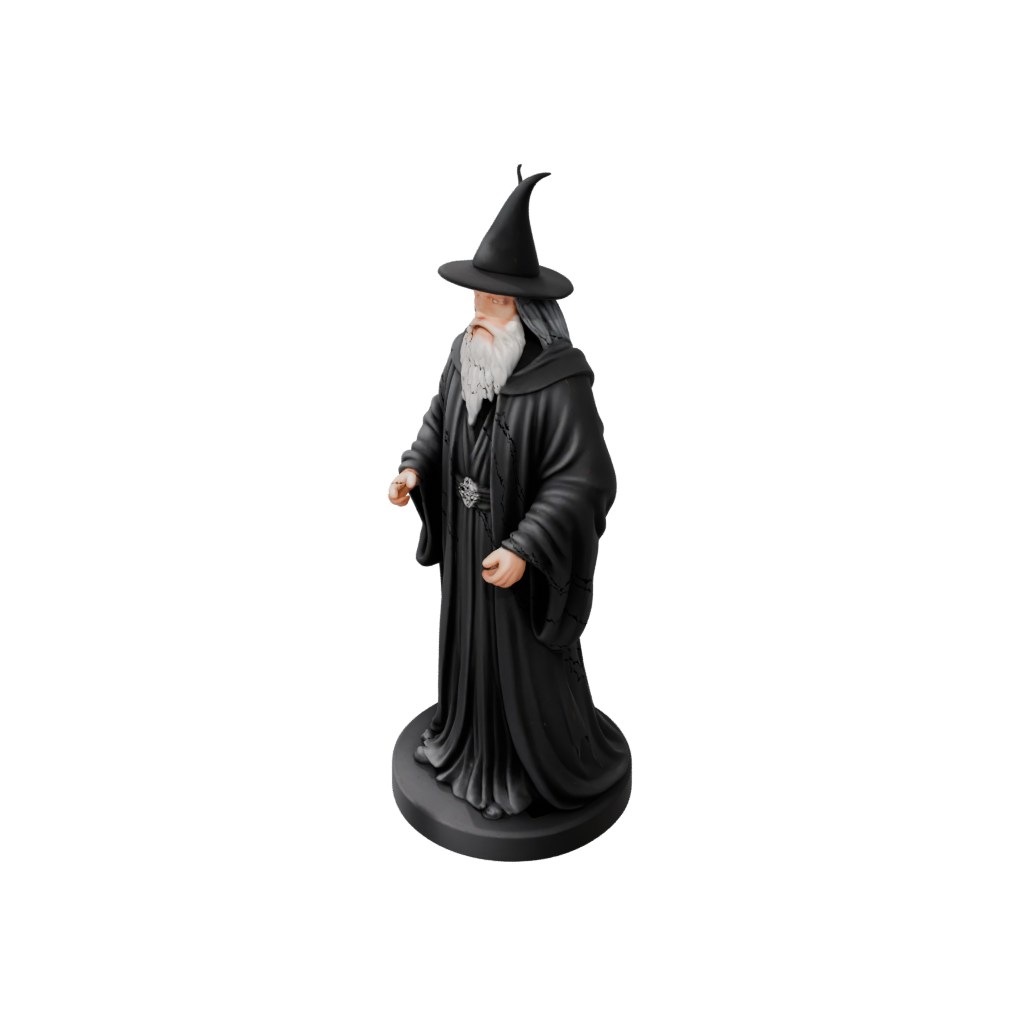 Obsidian Bust Wise Wizard Figure