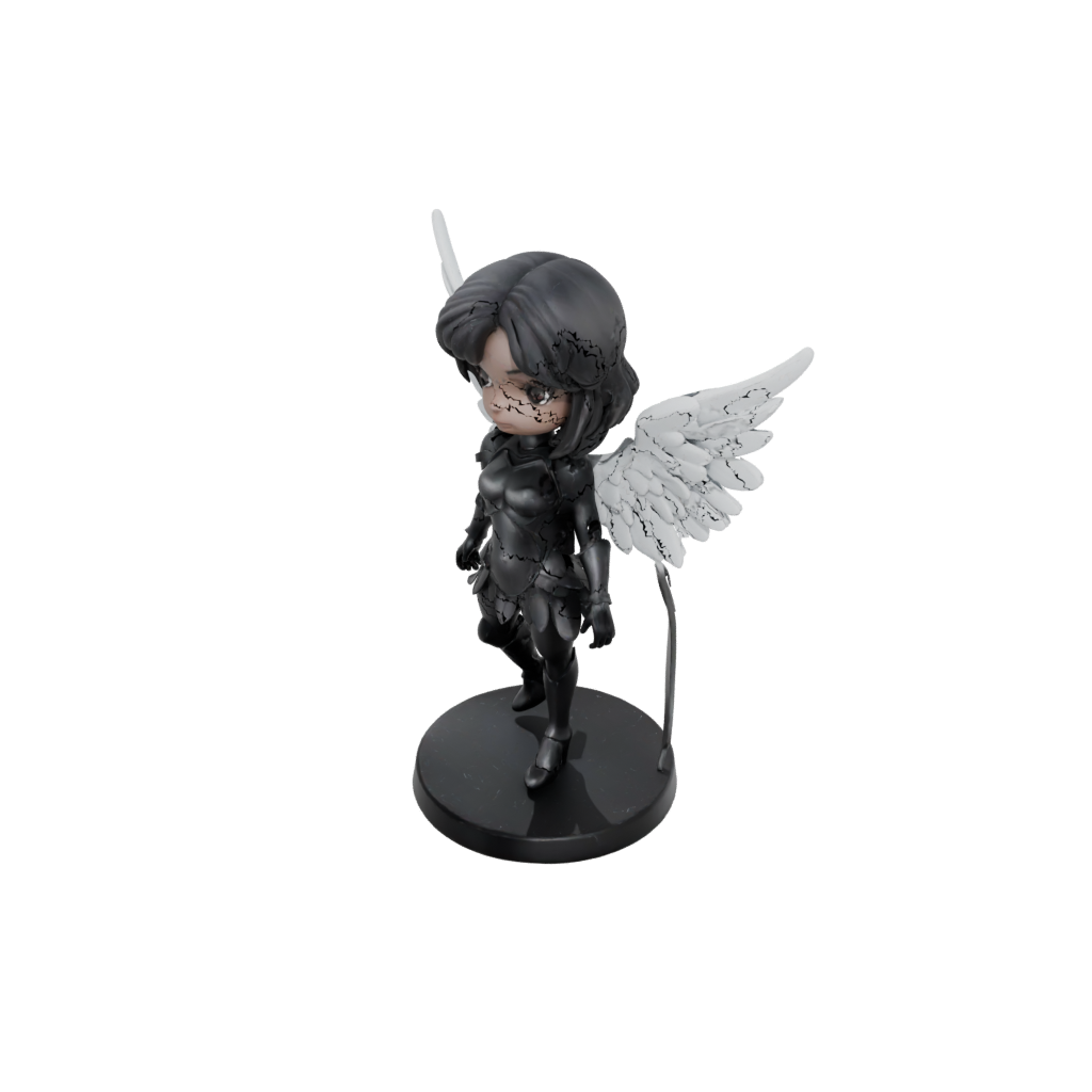 Obsidian Chibi Celestial Angel Warrior