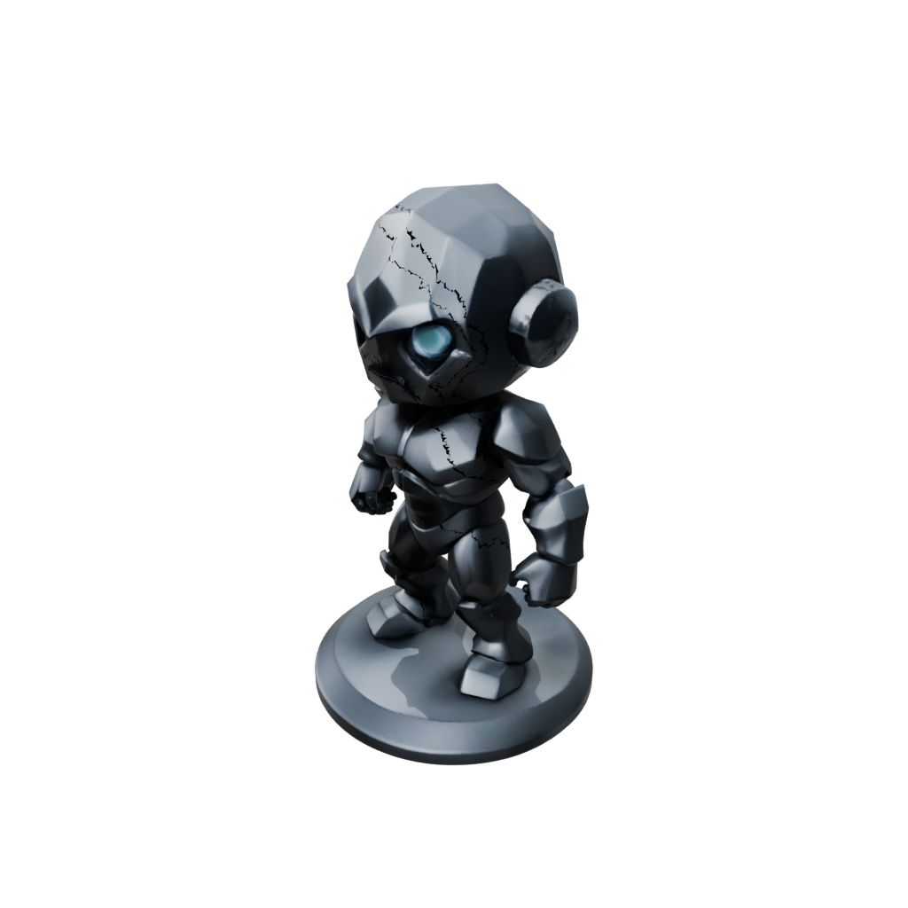 Obsidian Chibi Crystal Golem