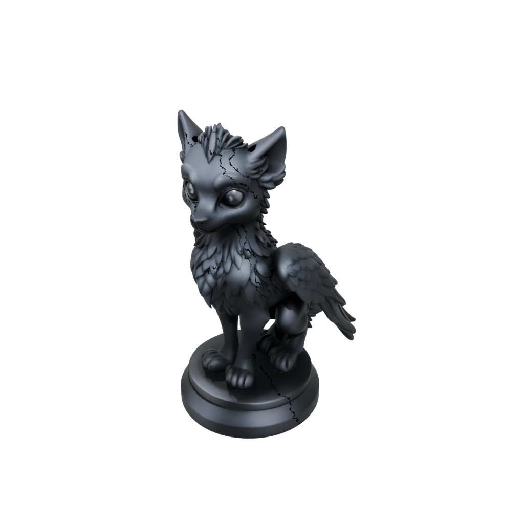 Obsidian Chibi Griffin Statue
