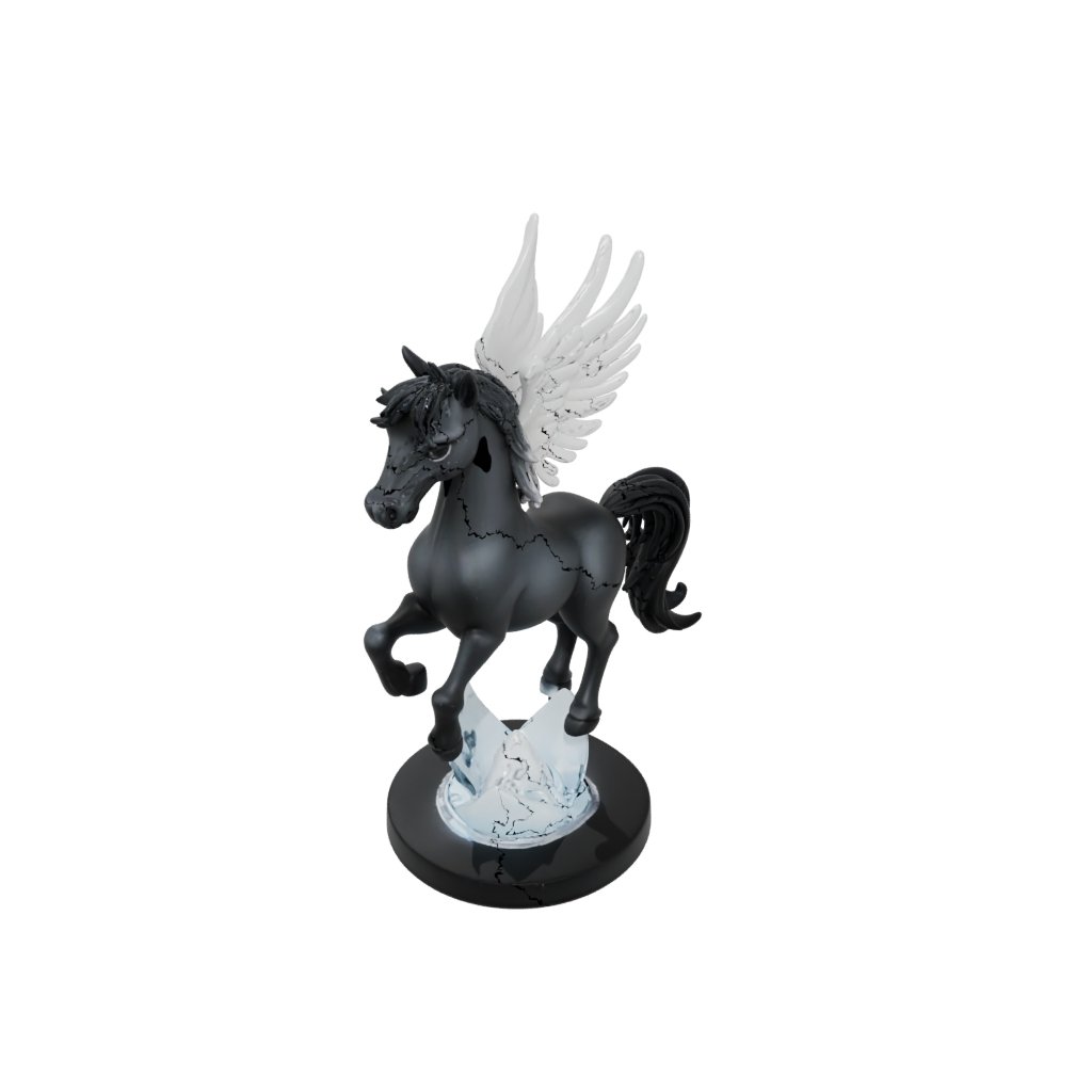 Obsidian Chibi Pegasus Rearing