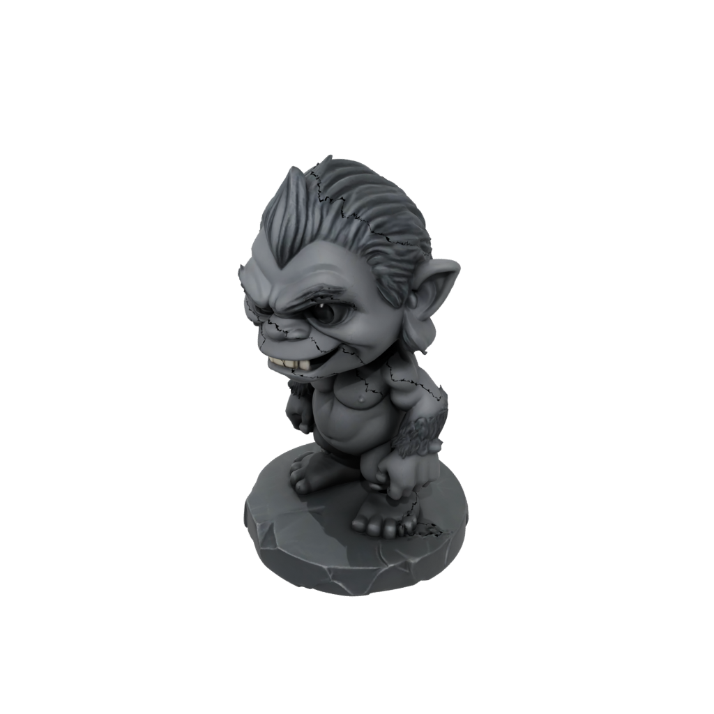Obsidian Chibi Rock Troll