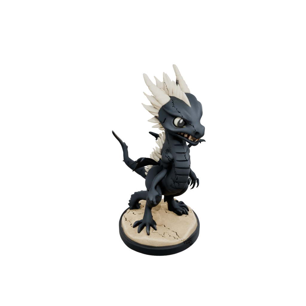 Obsidian Chibi Sand Wyrm