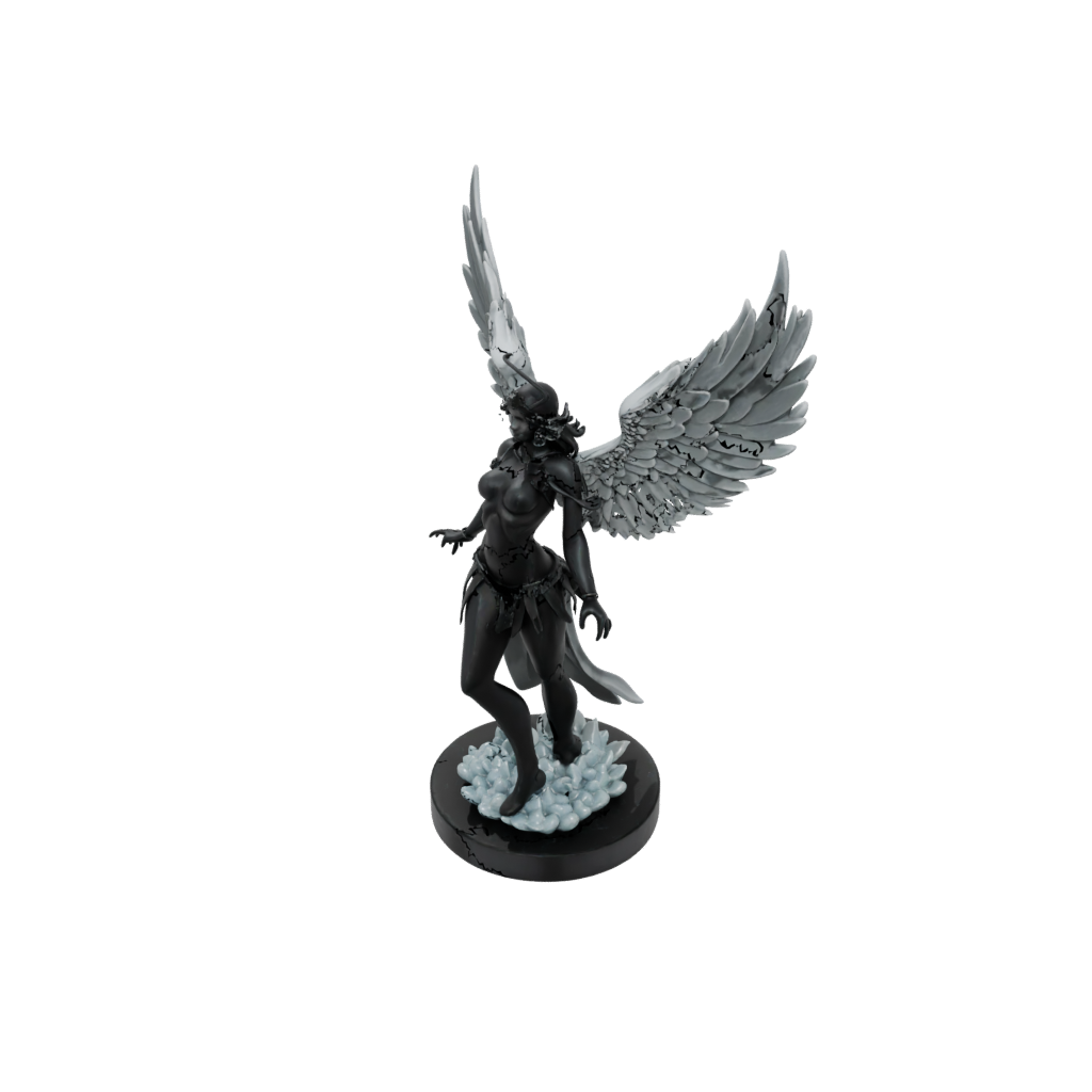 Obsidian Scene Celestial Angel Warrior