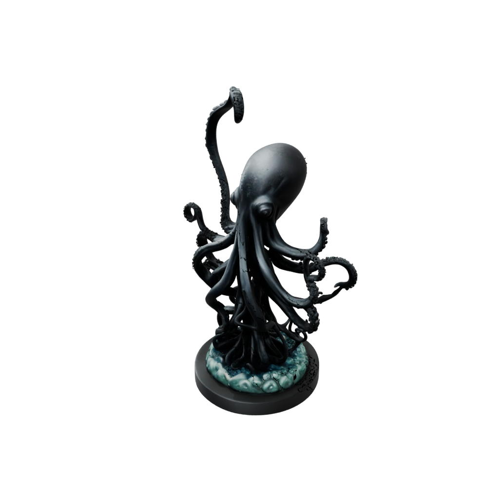 Obsidian Scene Kraken Tentacle Sculpture