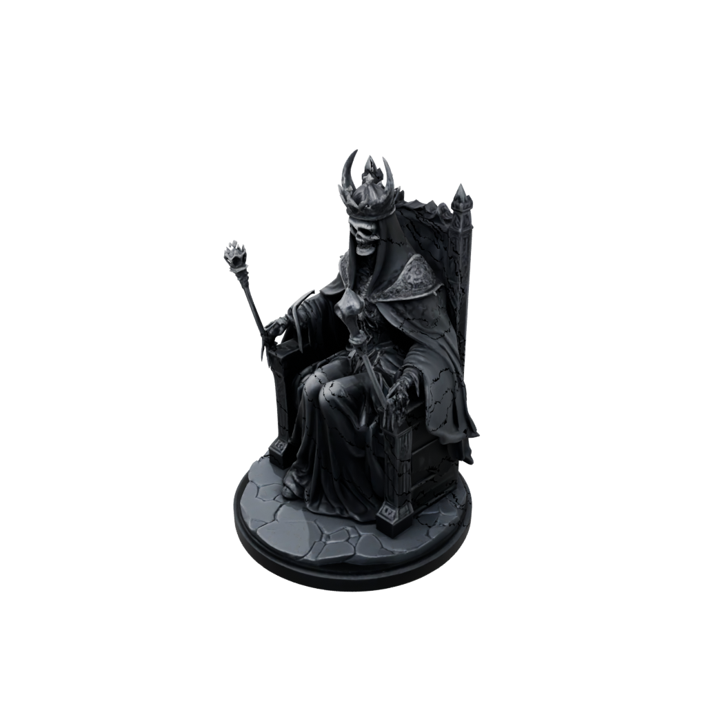 Obsidian Scene Lich On Throne