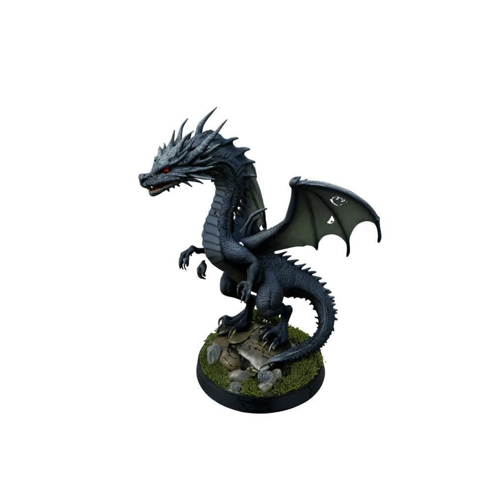 Obsidian Scene Swamp Dragon