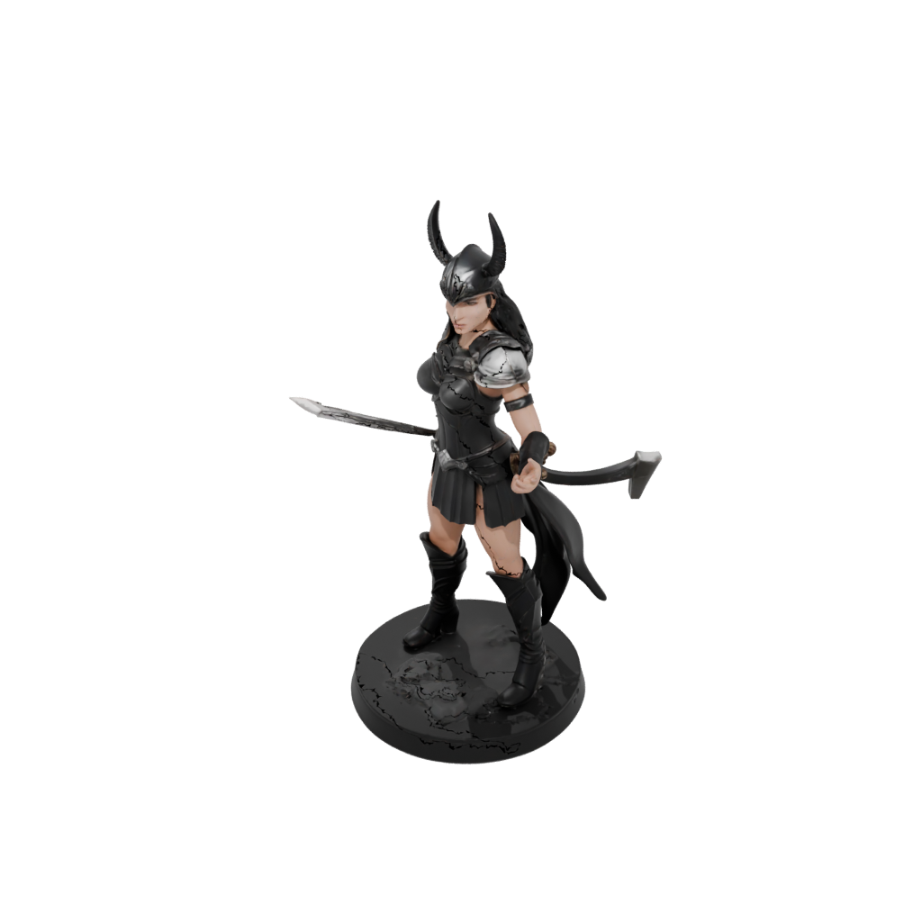 Obsidian Scene Valkyrie Warrior Figure