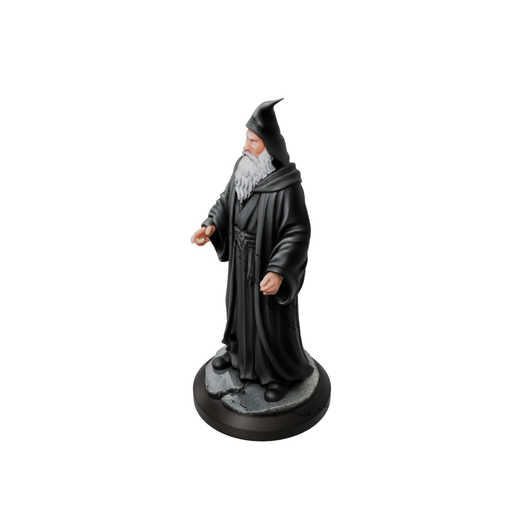 Obsidian Scene Wise Wizard Figure