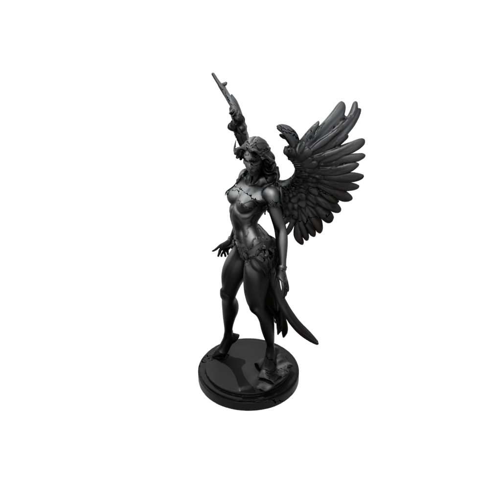 Obsidian Celestial Angel Warrior