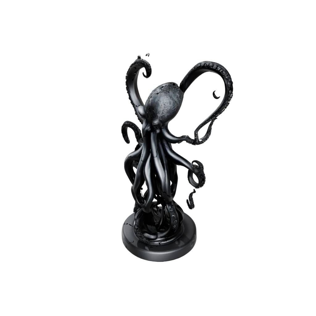 Obsidian Kraken Tentacle Sculpture