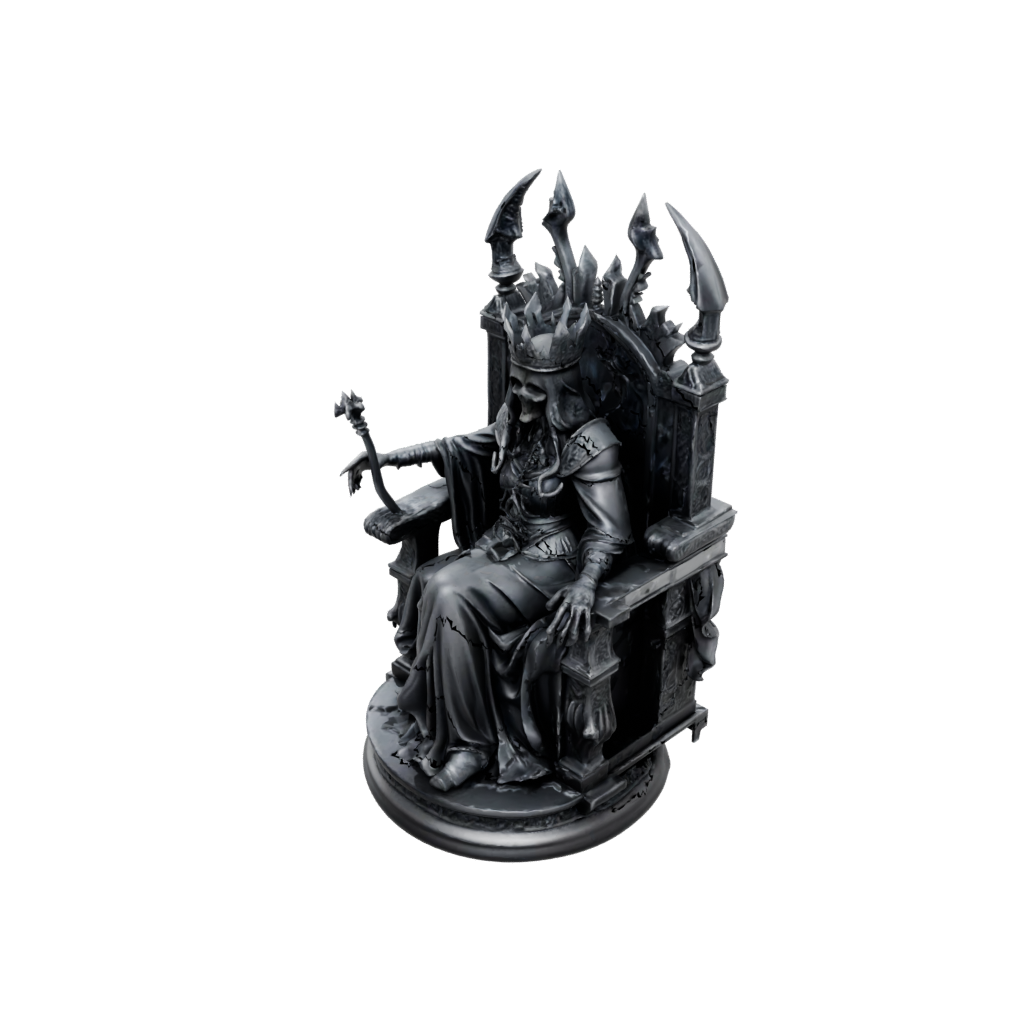 Obsidian Lich On Throne