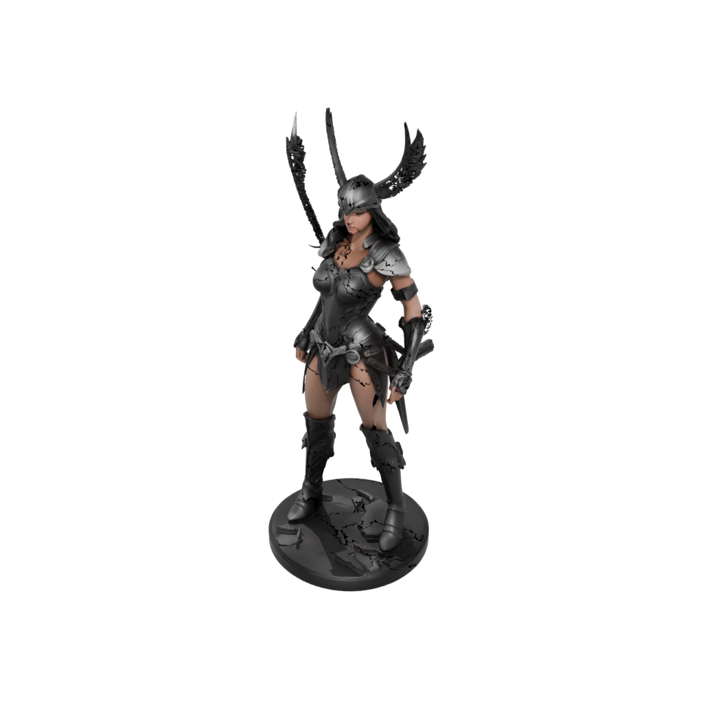 Obsidian Valkyrie Warrior Figure