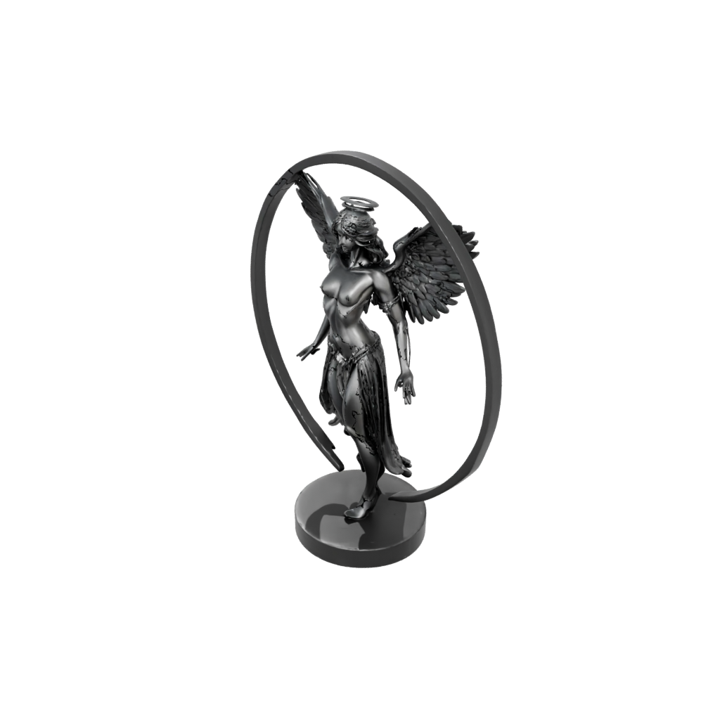 Obsidian Relief Celestial Angel Warrior