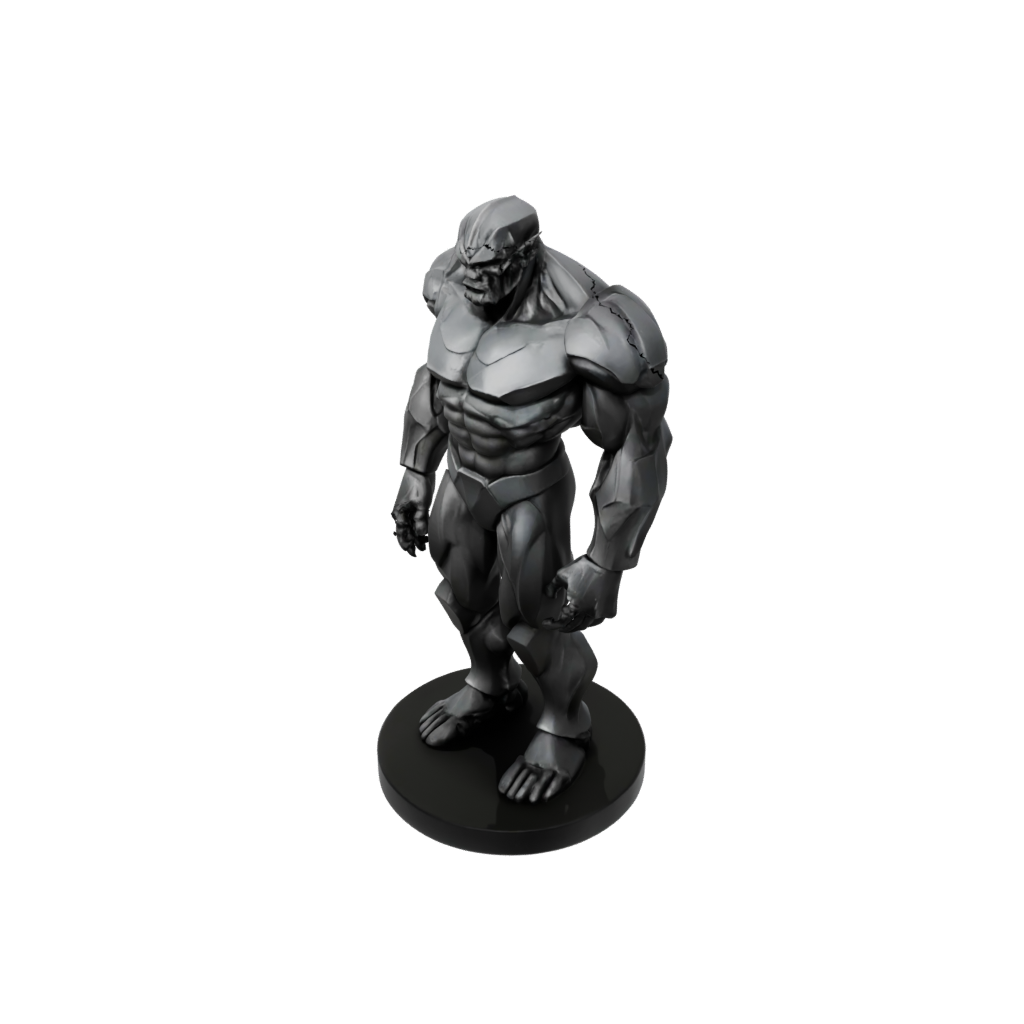 Obsidian Relief Earth Golem Colossus