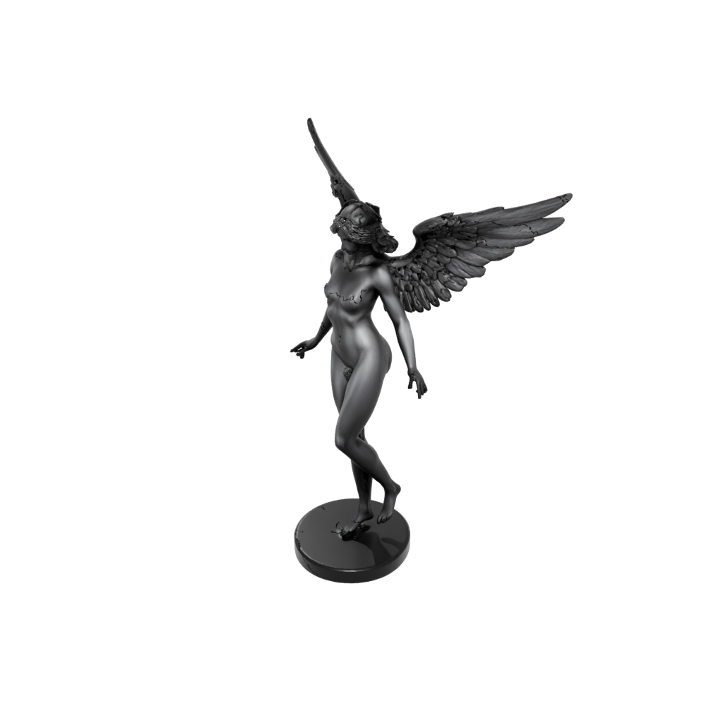 Obsidian Relief Fallen Angel