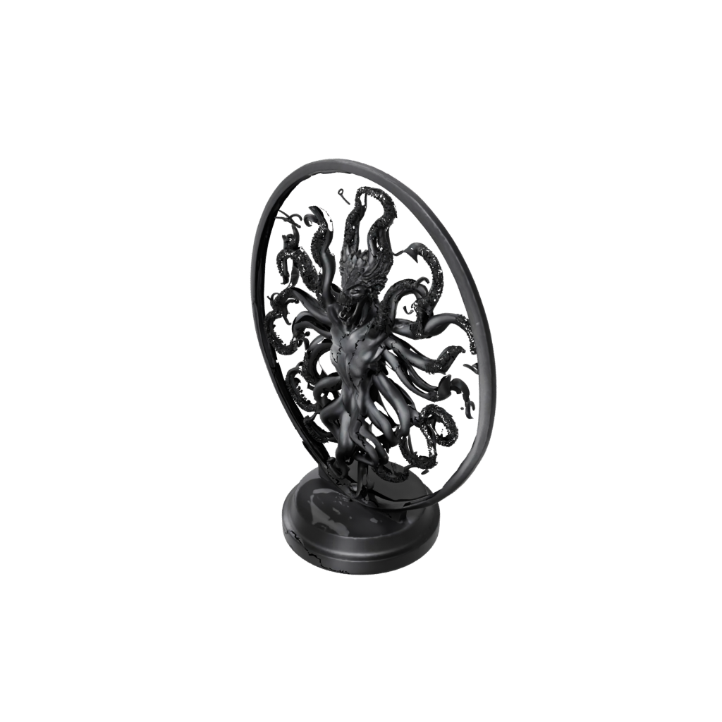 Obsidian Relief Hydra Multi-Headed