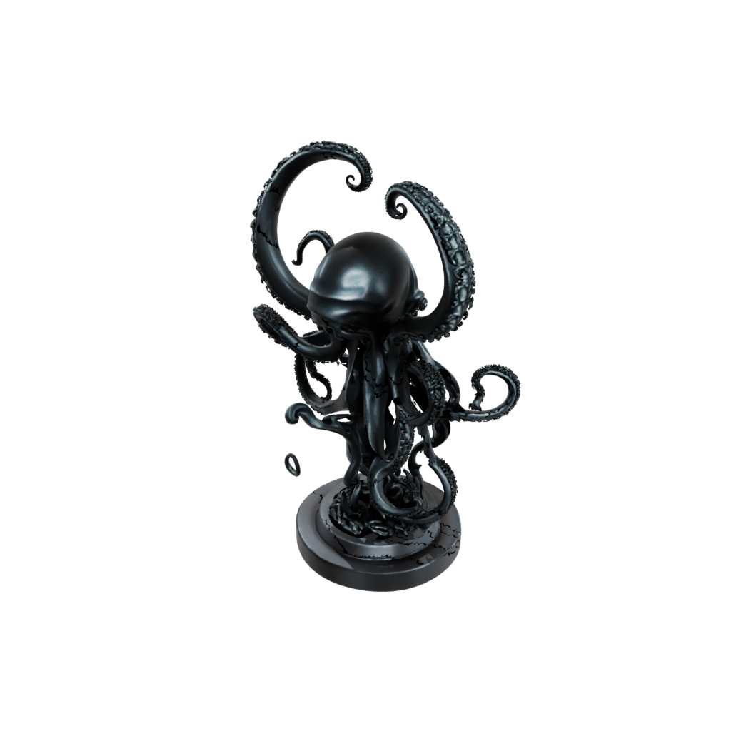 Obsidian Relief Kraken Tentacle Sculpture