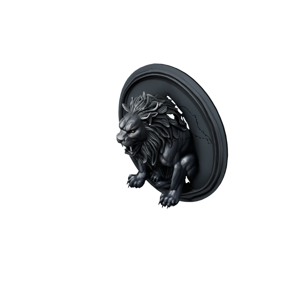 Obsidian Relief Manticore