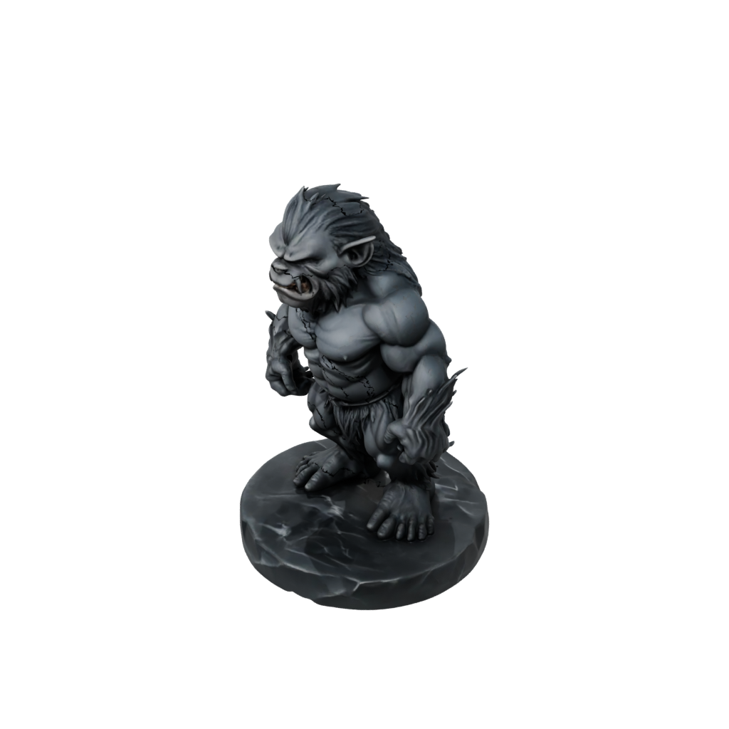 Obsidian Relief Rock Troll