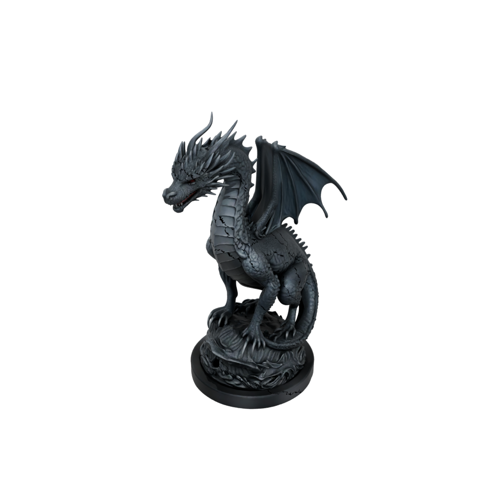 Obsidian Relief Swamp Dragon