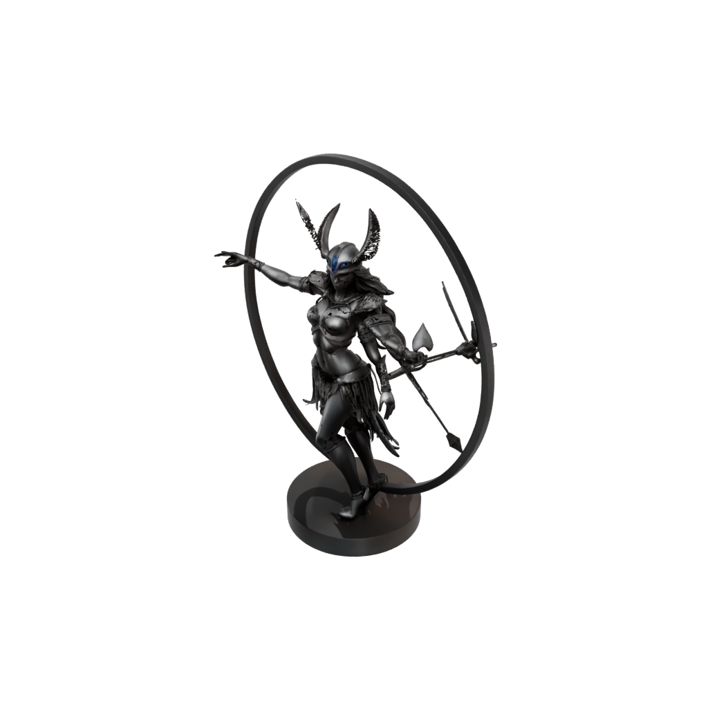 Obsidian Relief Valkyrie Warrior Figure