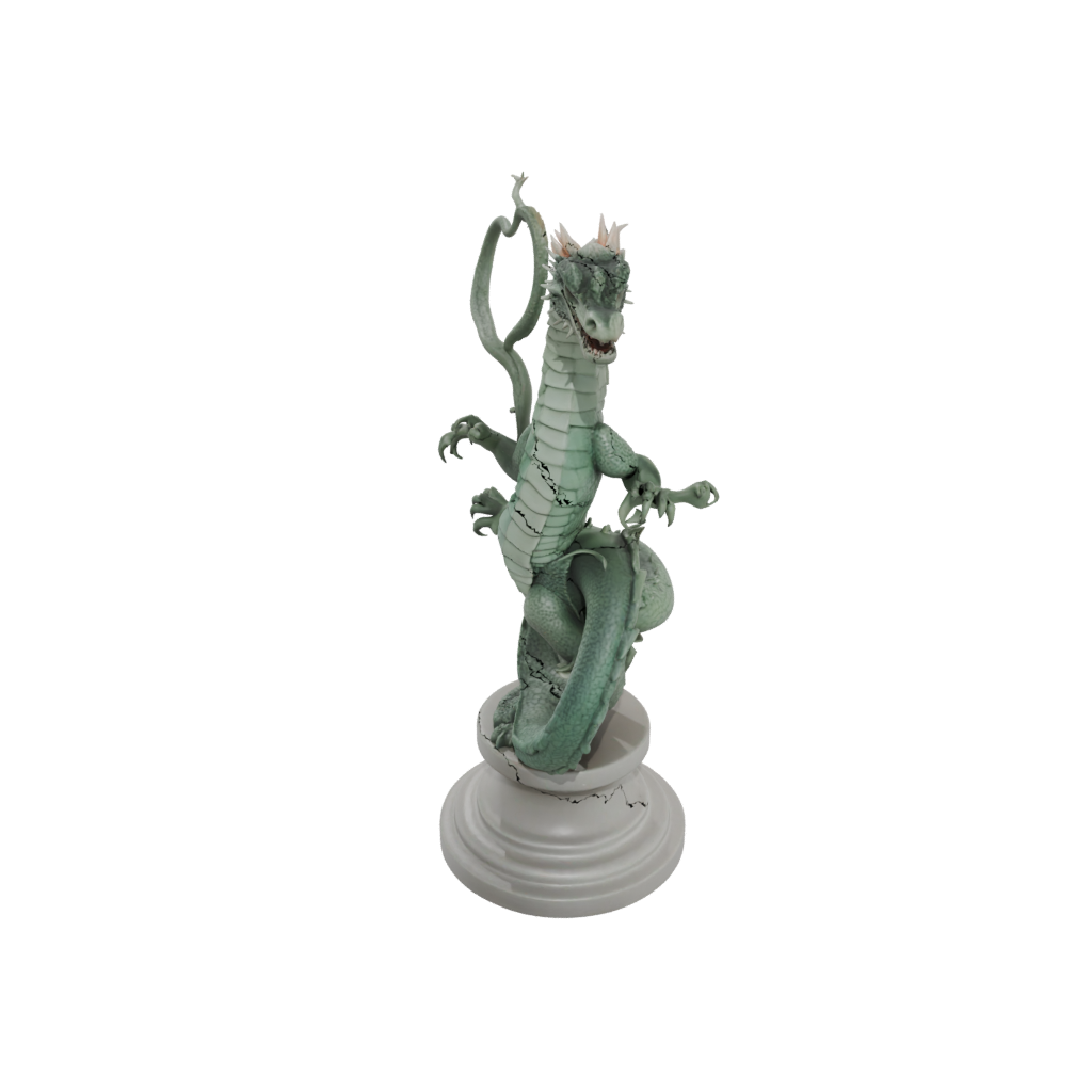 Pastel Bust Basilisk Serpent