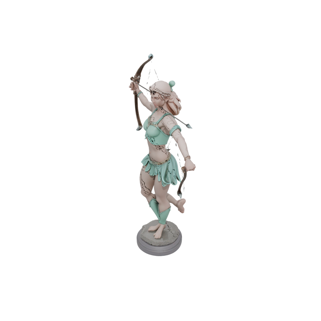 Pastel Bust Centaur Archer