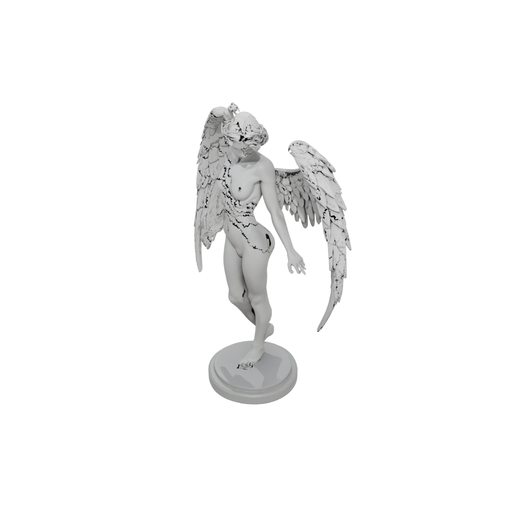 Pastel Bust Fallen Angel
