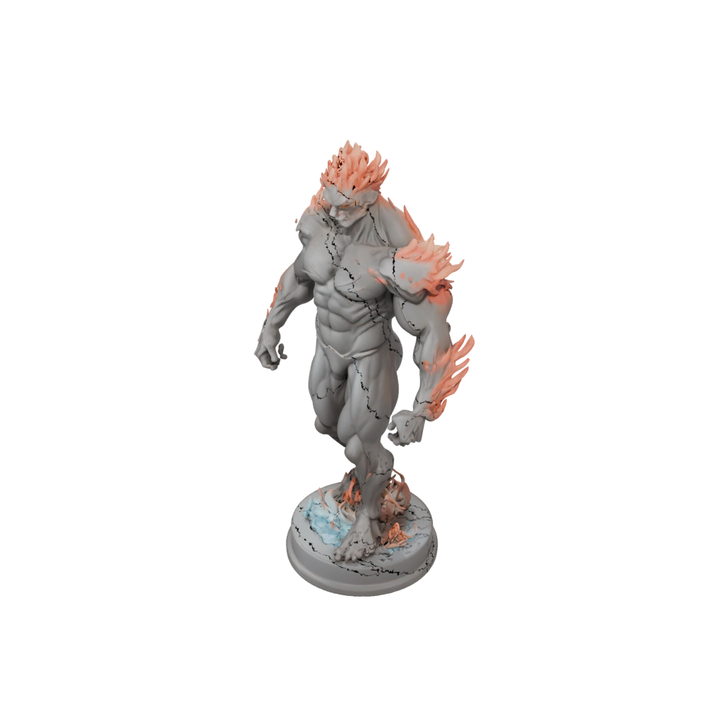 Pastel Bust Fire Elemental Titan