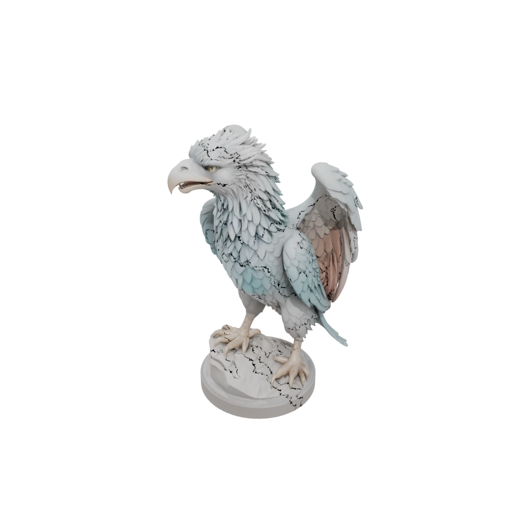 Pastel Bust Griffin Statue