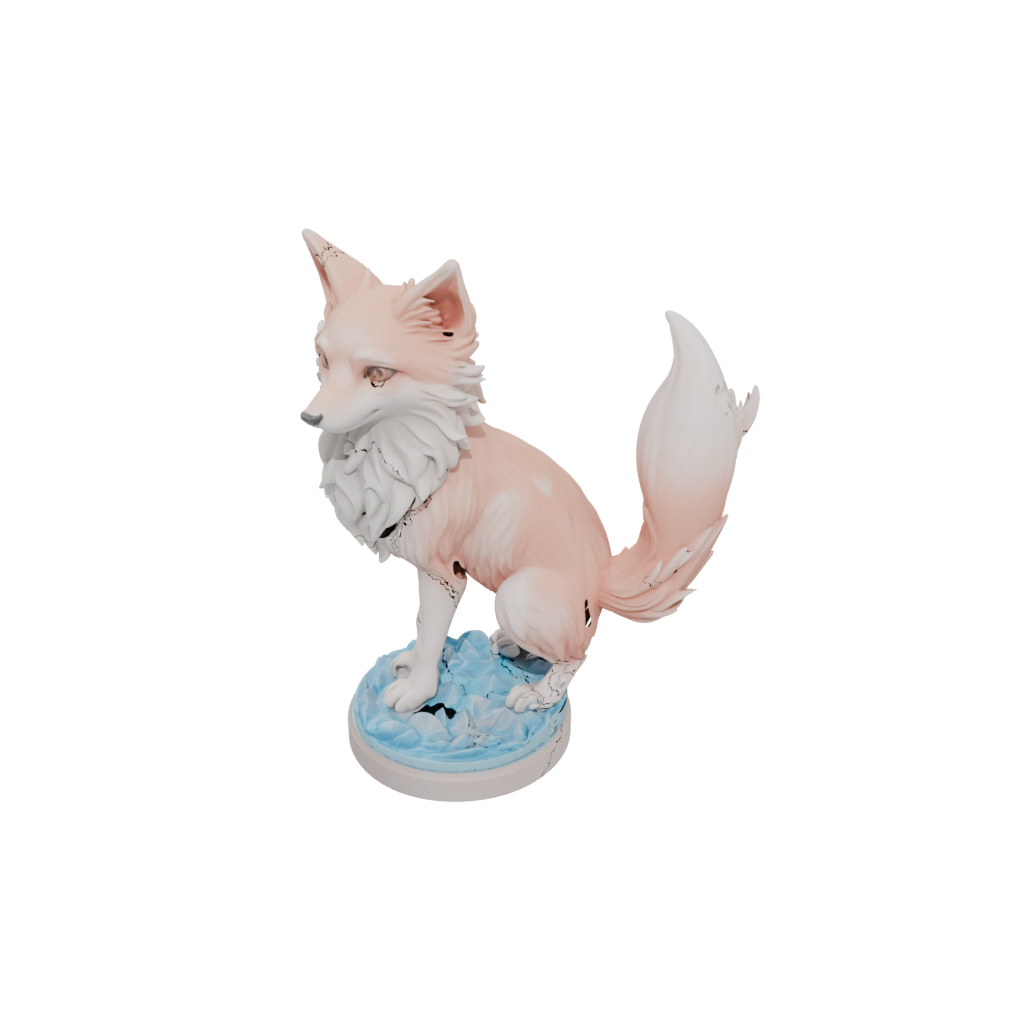 Pastel Bust Kitsune Nine-Tail Fox