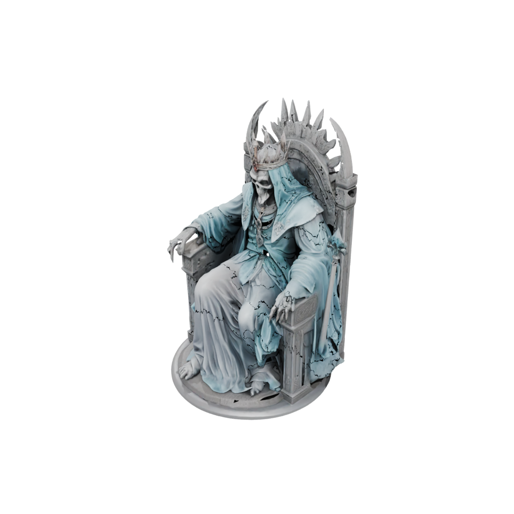 Pastel Bust Lich On Throne