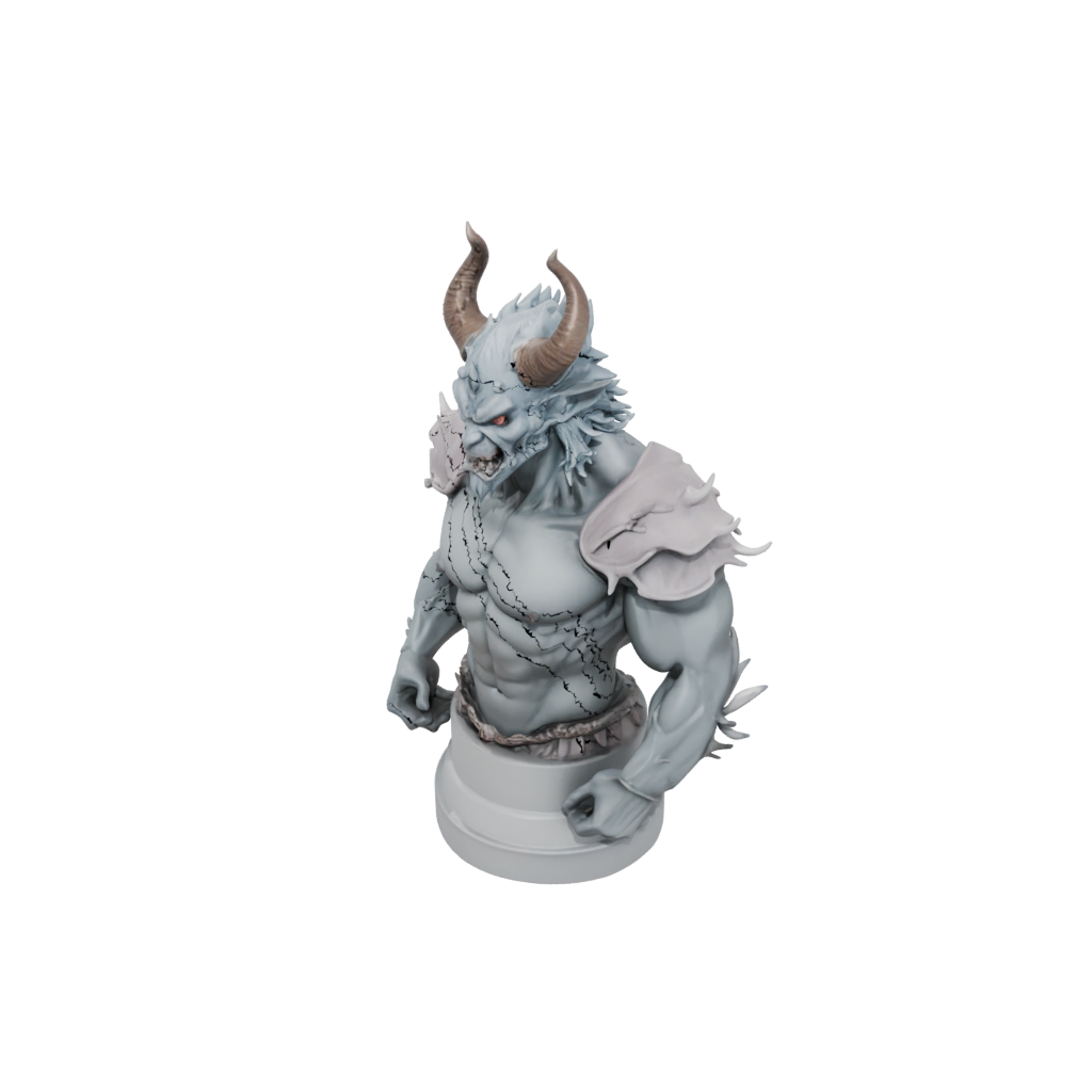 Pastel Bust Oni Demon
