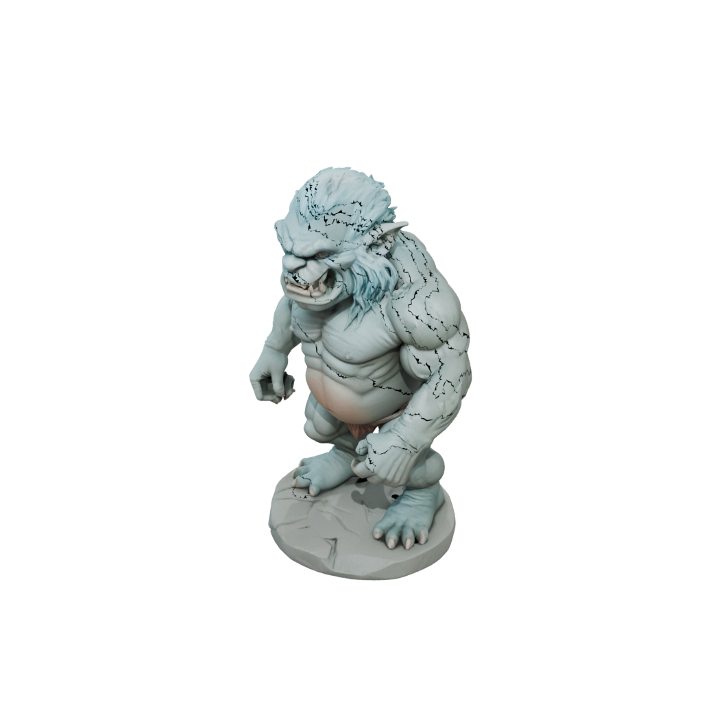 Pastel Bust Rock Troll