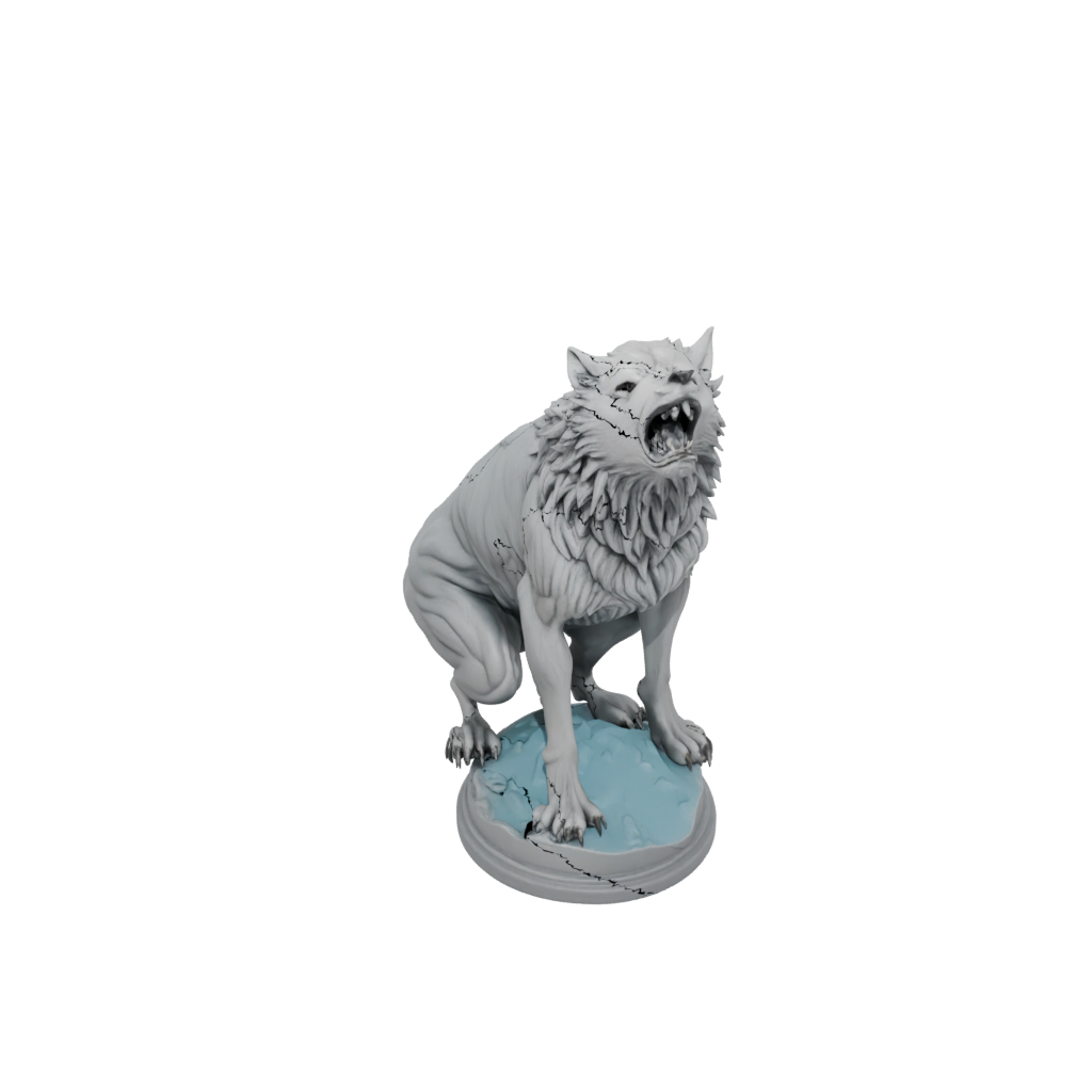 Pastel Bust Werewolf Mid-Howl