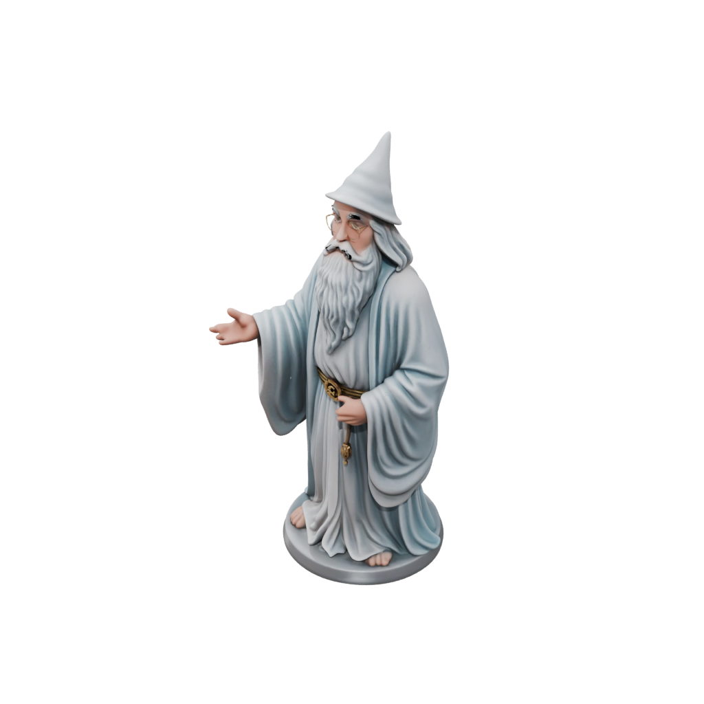 Pastel Bust Wise Wizard Figure