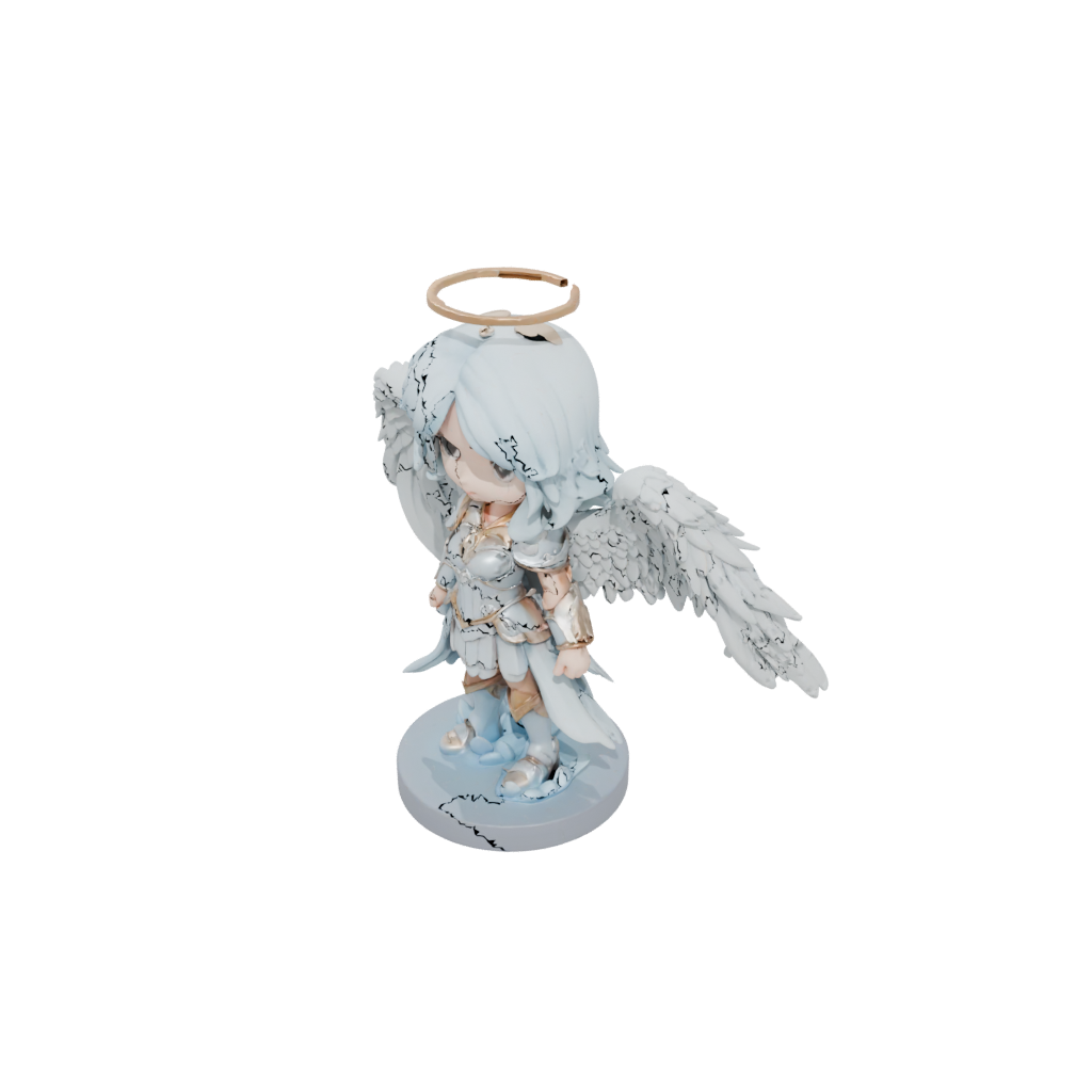 Pastel Chibi Celestial Angel Warrior