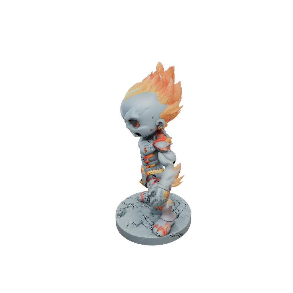 Pastel Chibi Fire Elemental Titan