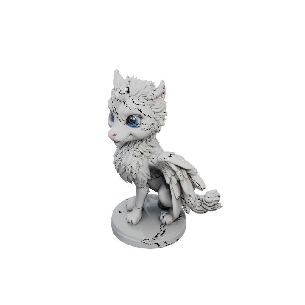 Pastel Chibi Griffin Statue