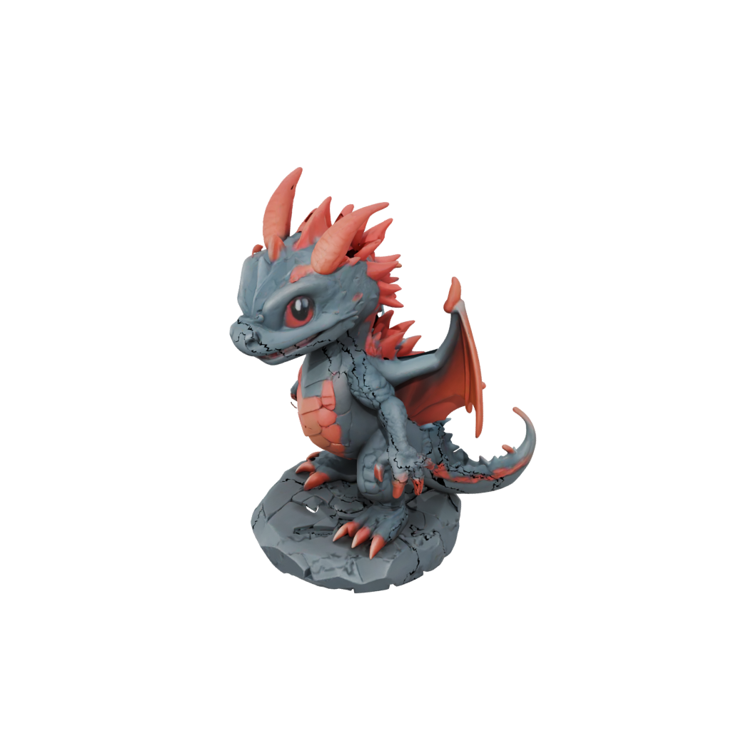 Pastel Chibi Lava Drake