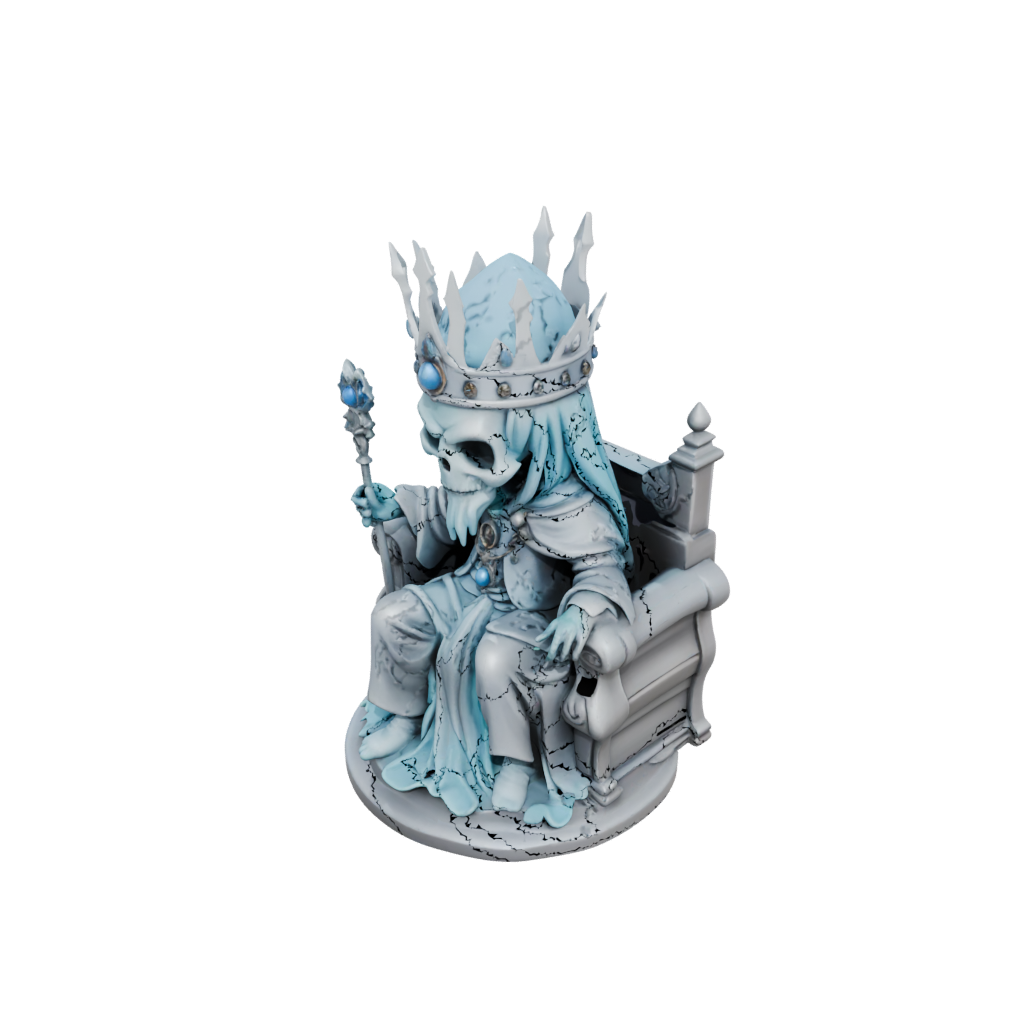 Pastel Chibi Lich On Throne