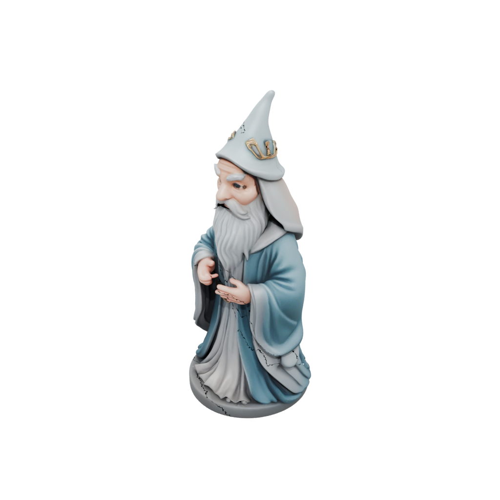 Pastel Chibi Wise Wizard Figure