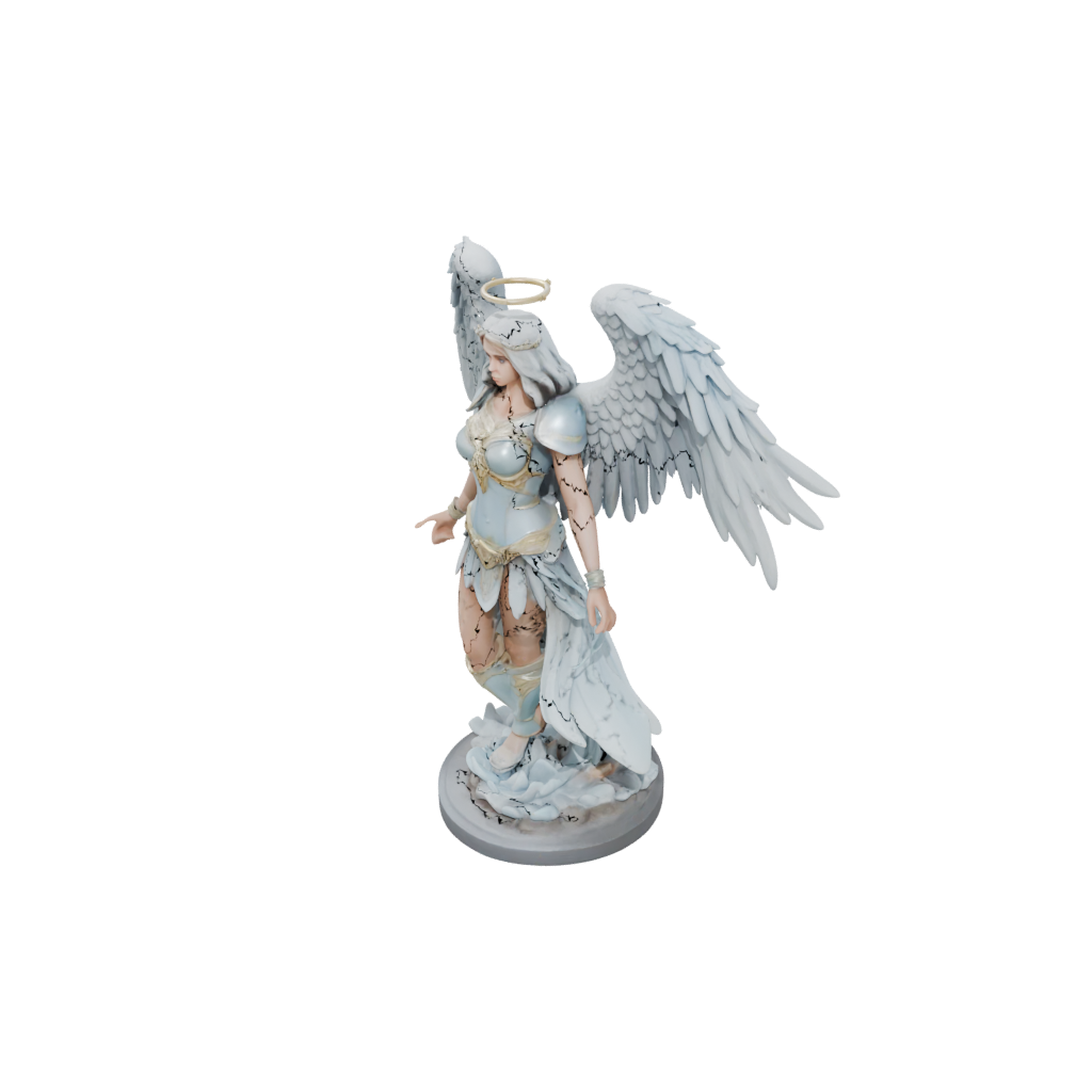 Pastel Scene Celestial Angel Warrior