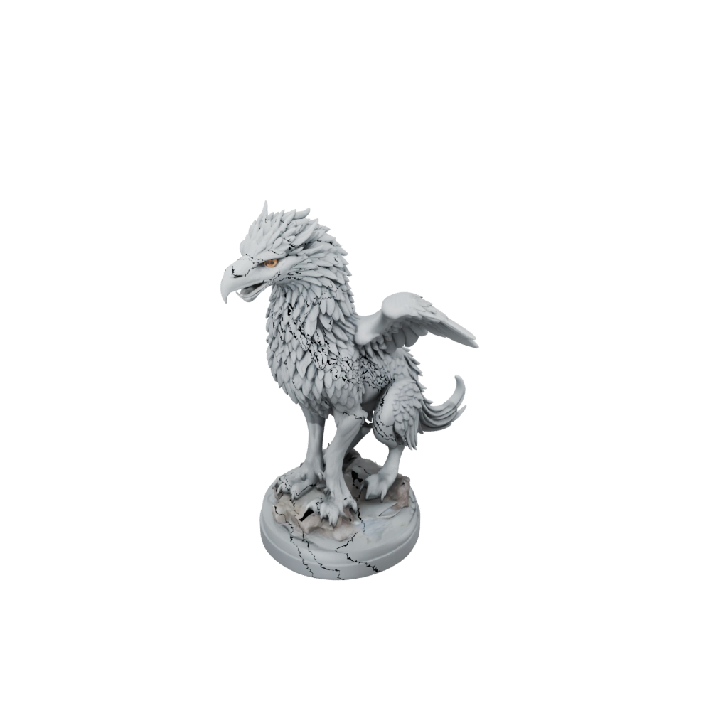 Pastel Scene Griffin Statue